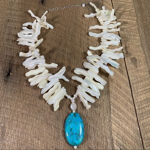 Diana Venezia 925 Shell & Turquoise Necklace